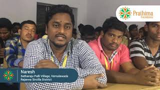 Prathima Foundation | Skill Development Center - Raikal, Karimnagar | Student Naresh Career Ambition