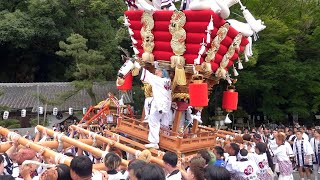 令和6年　玉祖神社の夏祭りが始まりました　神立ふとん太鼓　担ぎ出し 2024年 高安まつり