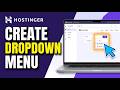 How to Create Dropdown Menu on Hostinger Website Builder 2026 (Simple Guide)