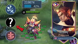 219K DAMAGE TAKEN! YU ZHONG SUSTAIN BUILD CAN TANK 1 VS ALL!! (must try)