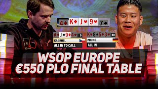 Crazy bluff DESTROYED Kabrhel WSOP Europe 2022 €550 PLO Final Table Highlights