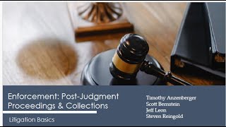 Enforcement Post Judgment Proceedings and Collections