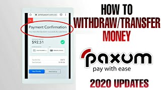 How to withdraw or transfer money from Paxum | 2020 Updates