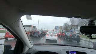 POV Driving in the Rain, Montreal to Laval, Highway 15 North | Road Sounds for Sleepy Baby, Car Ride