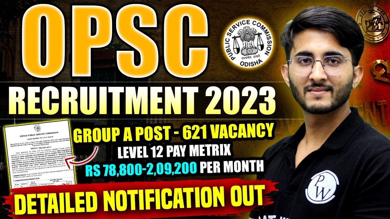 OPSC Assistant Executive Engineer Recruitment 2023 | Group A Post ...