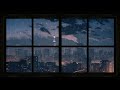 urban cityscape on a rainy night fake window anime for projector soothing rain sounds 1hour