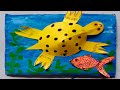 3D AQUARIUM WALL HANGING CRAFT /PAPER TORTOISE/ PAPER FISH / SCHOOL PROJECT/ MINIATURE CRAFT/3D ART/