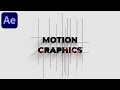 Minimal Line Motion Graphics Text Animation in After Effects - After Effects Tutorial #2