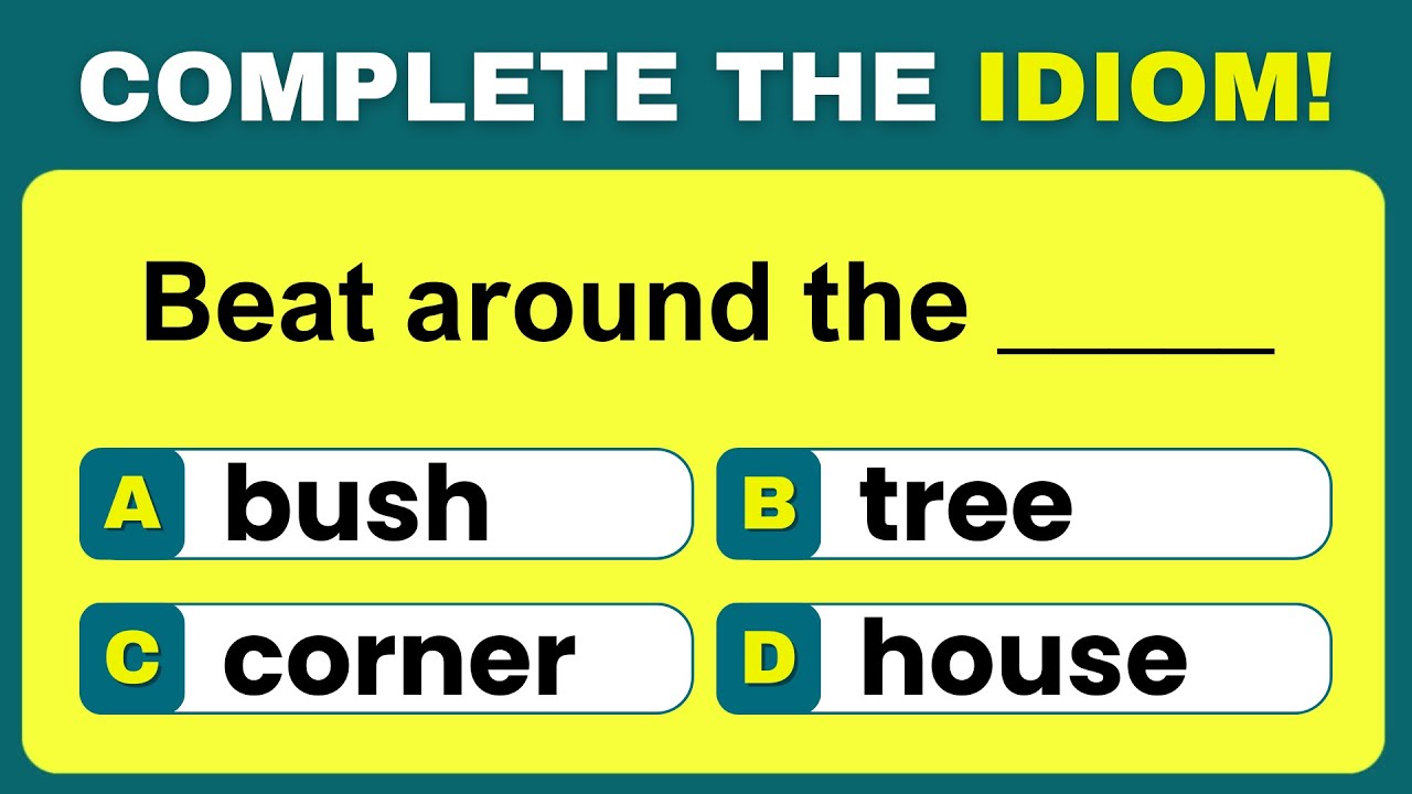 English Idiomatic Quiz With Explanation Challenge 3 English