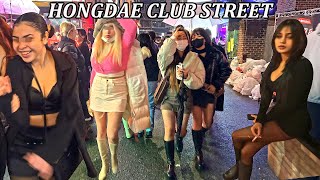 [4K] 토요일 밤에 홍대 클럽 거리의 사람들은 무척이나 즐거워 보이네요 😎😎😎HONGDAE/SEOUL/KOREA