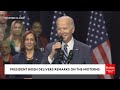 president biden gives remarks at a dnc event about the midterms