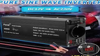 Pure Sine Wave Inverter DC 12V to AC 220V 230V 1500W/2200W/2600W Voltage Transfer Converte