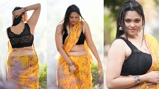 Bunny Creation Feat. Bindu | Yellow Chiffon Saree | Amazon India | 2024