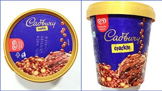 New Kwality Walls Cadbury Crackle icecream tub unboxing and review