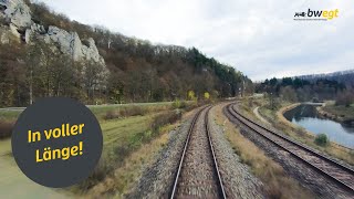 Führerstandsmitfahrt von Tübingen nach Sigmaringen mit bwegt auf der Zollern-Alb-Bahn