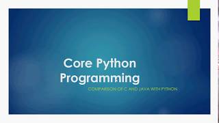 3. Comparison of C , Python and Java