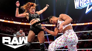 Bianca Belair Whips Becky Lynch with Her Hair | WWE Raw Highlights 2/28/22 | WWE on USA