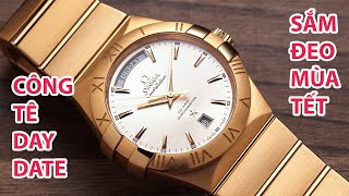 Siêu phẩm Omega Constellation Vàng đúc 18k nguyên khối size 38 | 123.50.38.22.02.001 12350382202001