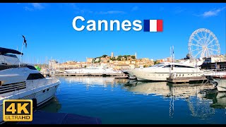 Cannes - French Riviera - Drone Footage and Morning Walking Tour - 4K #cannes #cannesfestival
