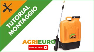 Pompa irroratrice elettrica a batteria al Litio Volpi Elettrolithium 22PTE-15 lt a zaino: montaggio