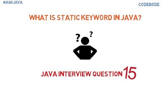 What is static Keyword | Why we use static keyword | Java Interview Question | Ask Java | Code Bode