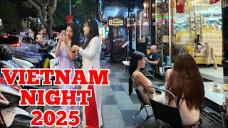 Vietnam Night Life Night Walking Tour in Beautiful Ho Chi Minh City at the Beginning of the New Year