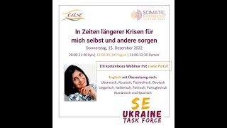 Webinar with Liane Pinto, Caring for Myself and Others in Times of Extended Crisis -  German