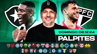 PALPITES DE FUTEBOL PARA HOJE 08 12 2024 (DOMINGO) + BILHETE PRONTO | Boleiros Tips