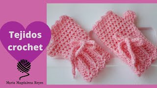 Tejer Guantes sin dedos a crochet paso a paso, para niños🌺🌺 #crochet #tejidos #modomagda