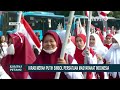 antusias peserta kirab merah putih yang datang dari berbagai daerah di indonesia