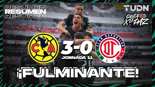 Resumen y goles | América 3-0 Toluca | Grita México C22 - J11 | TUDN