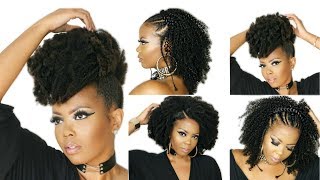 😍 HOW TO STYLE 4C NATURAL HAIR W/ KINKY CURLY CLIP IN EXTENSIONS | MYFIRSTWIG |TASTEPINK