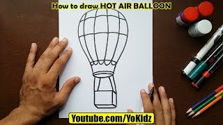 How to draw HOT AIR BALLOON