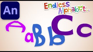 endless alphabet letter movements but theyre recreated in adobe animate (read desc)