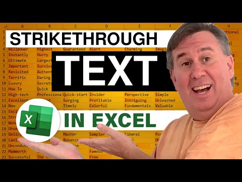 Excel – Strikethrough Text: Episode 1681