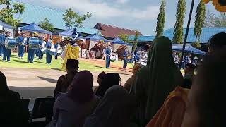 atraksi drumband SMAN 1 TELUK BATANG pas acara pembukaan P5 bertepatan dengan hari 28 Oktober 2023