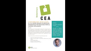 WEBINAR: IA Y EL DISEÑO BASADO EN MODELOS:APRENDIZAJE POR REFUERZO PARA ELCONTROL INTELIGENTE