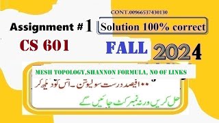 cs 601 assignment 1 solution fall 2024|cs601 assignment 1 solution fall 2024