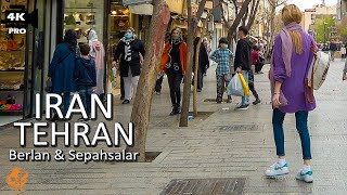 Iran Street Walking last Friday before Nowruz 1401 On Sepahsalar \u0026 Berlan Tehran Iran 2022 Walk 4k