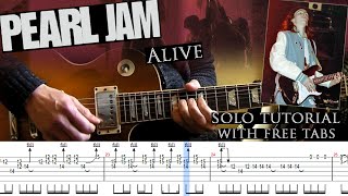 Pearl Jam - Alive guitar solo lesson (with tablatures and backing tracks)