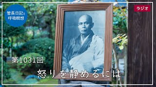 第1031回「怒りを静めるには」2023/11/3【毎日の管長日記と呼吸瞑想】｜ 臨済宗円覚寺派管長 横田南嶺老師