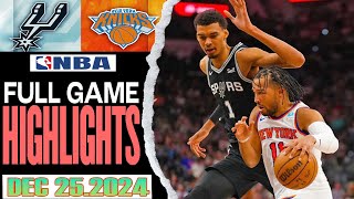 New York Knicks Vs San Antonio Spurs Full Game Dec 25,2024 NBA Season 2024-25