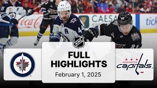 NHL Highlights | Jets vs. Capitals - February 1, 2025