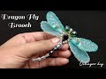 Dragonfly brooch /jewelry making tutorials for beginners /bead embroidery