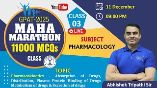 CLASS- 3 |Pharmacokinetics-Absorption, Distribution, Metabolism & Excretion MAHA MARATHON GPAT-2025