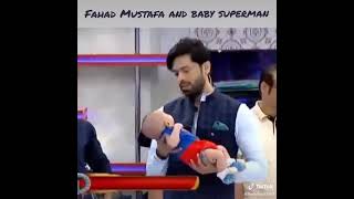 Fahad Mustafa and baby Superman #fahadmustafa #jeetopakistan #ytshort