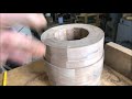 woodturning with the naked turner💥segmented walnut 16 inch tall vase🏺