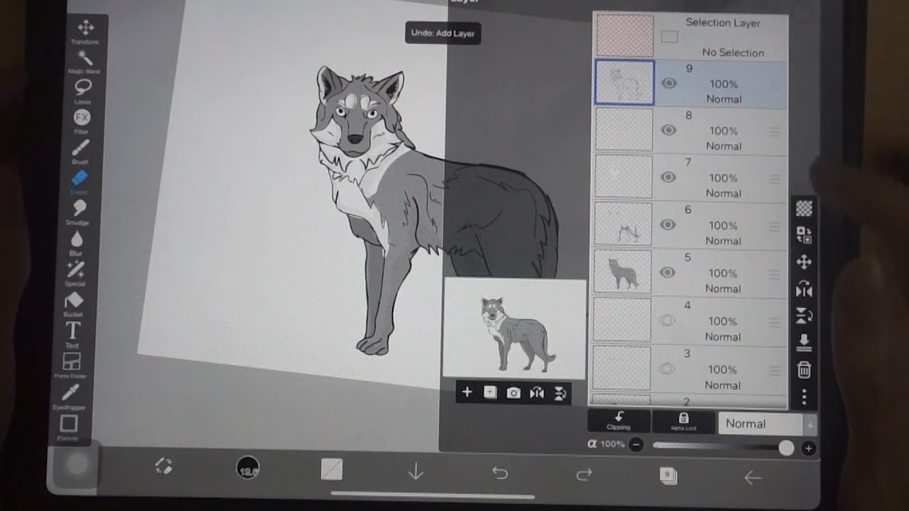 How To Draw A Wolf In Ibispaint X Drawing In Ibispaint With My Finger