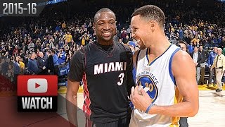 Stephen Curry vs Dwyane Wade DUEL Highlights (2016.01.11) Warriors vs Heat - SICK!