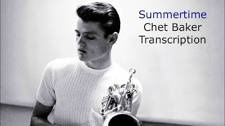 Summertime [live] - Chet Baker's (Bb) Solo. George Gershwim.Transcribed by Carles Margarit